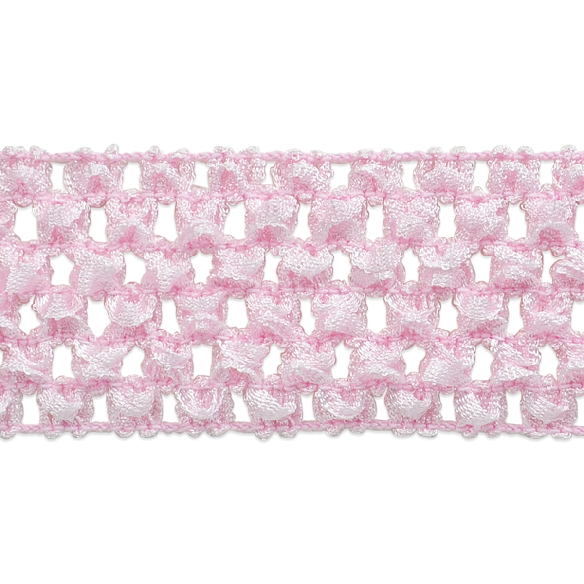 Crochet Headband Stretch Trim 1 3/4" X 20yd Pink
