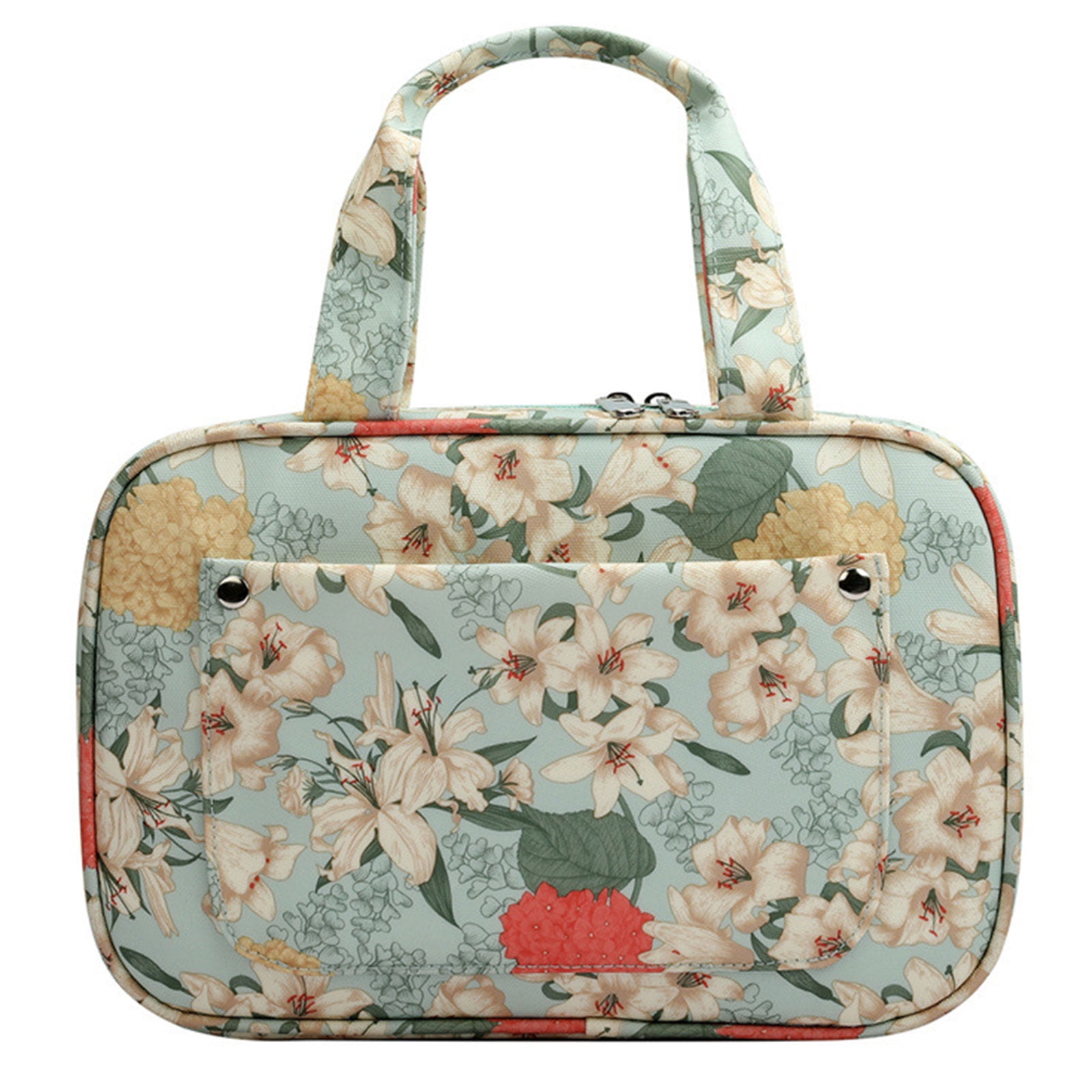Crochet Hook Case Knitting Needle Case with Double Handle Crochet Needle Hook Organiser Portable Travel Storage Bag