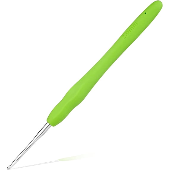 Crochet Hook, Ergonomic Handle for Arthritic Hands, Extra Long Knitting Needles for Beginners and Crocheting Yarn