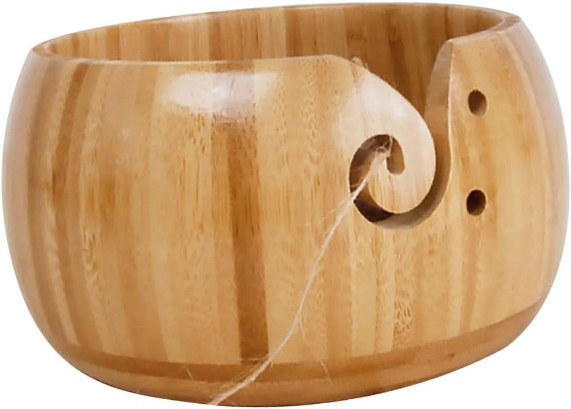 Crochet Hook Wool Yarn Crochet Bowl Wooden Bowl for Yarn Crochet Yarn