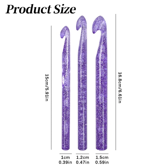 Crochet Hooks, 10mm Crochet Hook Ergonomic, See-Through Resin Handle(N-10.0mm)