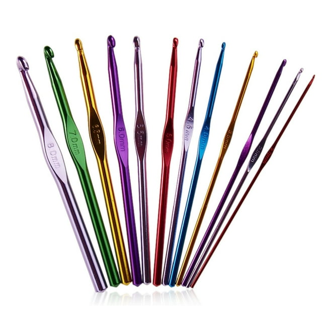 Crochet Hooks Set, Aluminum Handle Knitting Needles for Arthritic Hands
