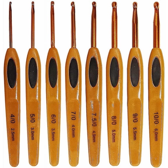 Crochet Hooks Set,Ergonomic Crochet Hooks with Number Marks for Grandmothers,Moms,Children,Beginners