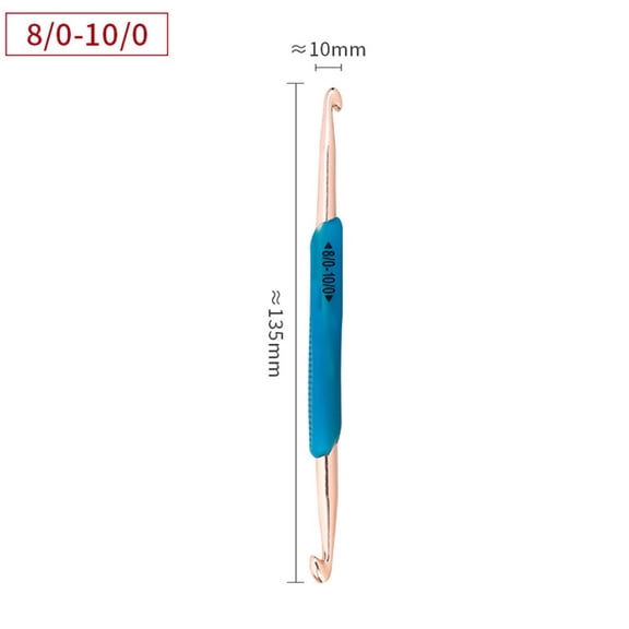 Crochet Hooks Silicone Handle Double Head Aluminum TPR Crochet Hook Set Weave Knitting Crochet Tools Home Sewing Tools Set