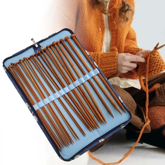 Crochet Hooks Storage Bag Knitting Tools Cartoon Pattern Knitting Bag navy
