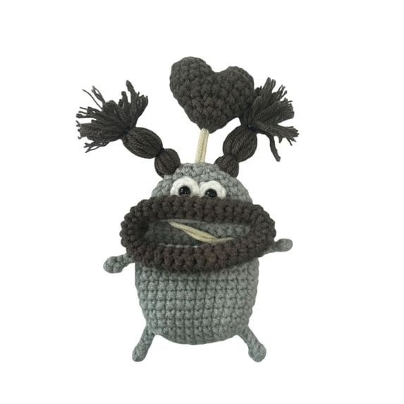 Crochet Key Cover & Charm - Handmade Knitted Cute Monster Design, Funny Plush Keychain with Car Key Holder, Bag Pendant - for Daily Use, Car Decor, Bag Accessories, Gifting