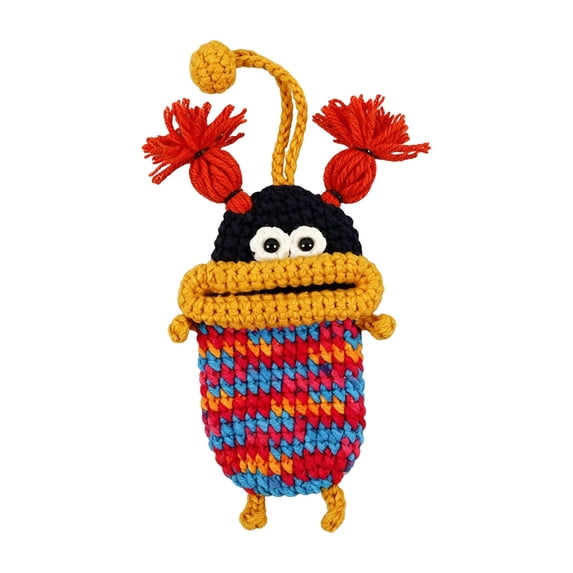 Crochet Keychain Crochet Key Fob Cover Funny Gifts For Women Big Mouth Monster Cute Key Cover Monster Keychain Cartoon Key Fob Cover