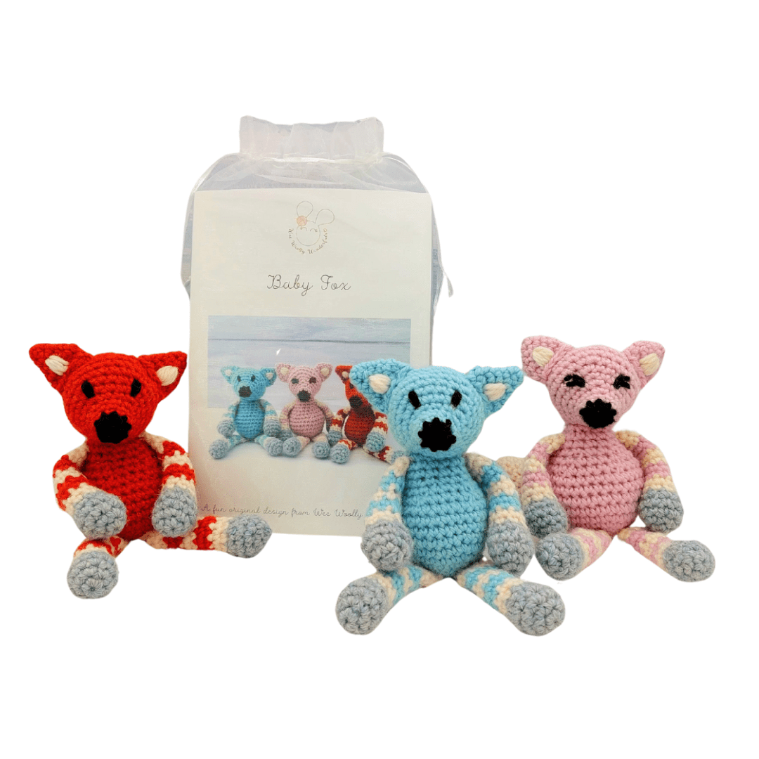 Crochet Kit Baby Fox Amigurumi Mini Craft Kit