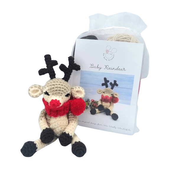 Crochet Kit Baby Reindeer - Amigurumi Toy Pattern