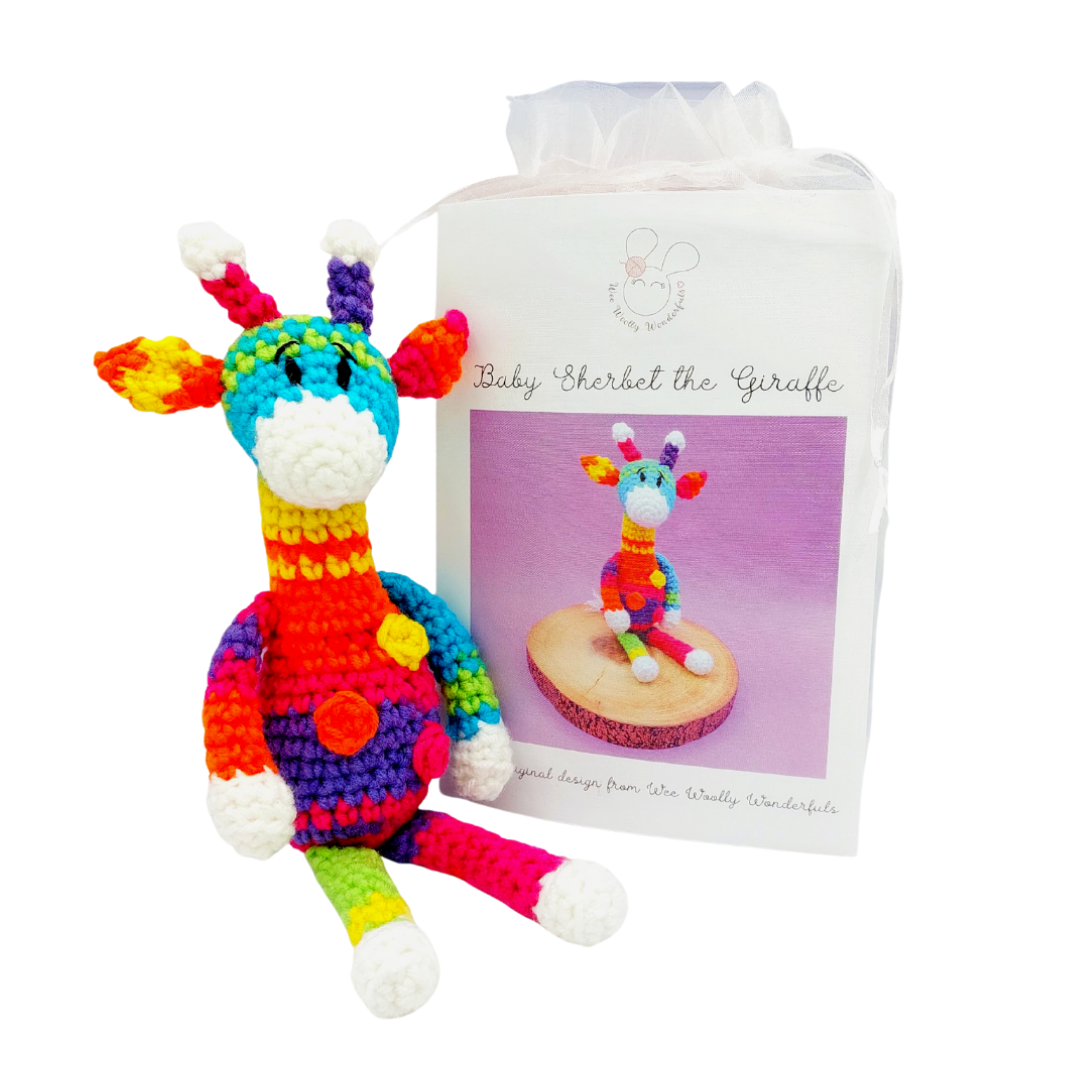 Crochet Kit Baby Sherbet the Rainbow Giraffe