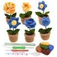thumbnail image 1 of Crochet Kit for Beginners, Crochet Potted Flowers Kit (Blue), Complete Crochet Kit for Beginners Adults with Step-by-Step Instructions and Video Tutorials, 1 of 6
