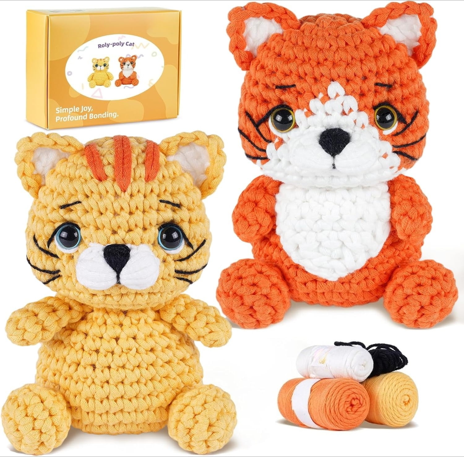 Crochet Kit for Beginners, Learn to Crochet, Include Easy Knitting Soft Yarn, Step-by-Step Video Tutorial, Hook, Holiday Birthday Gift for Adults (Golden Retriever)