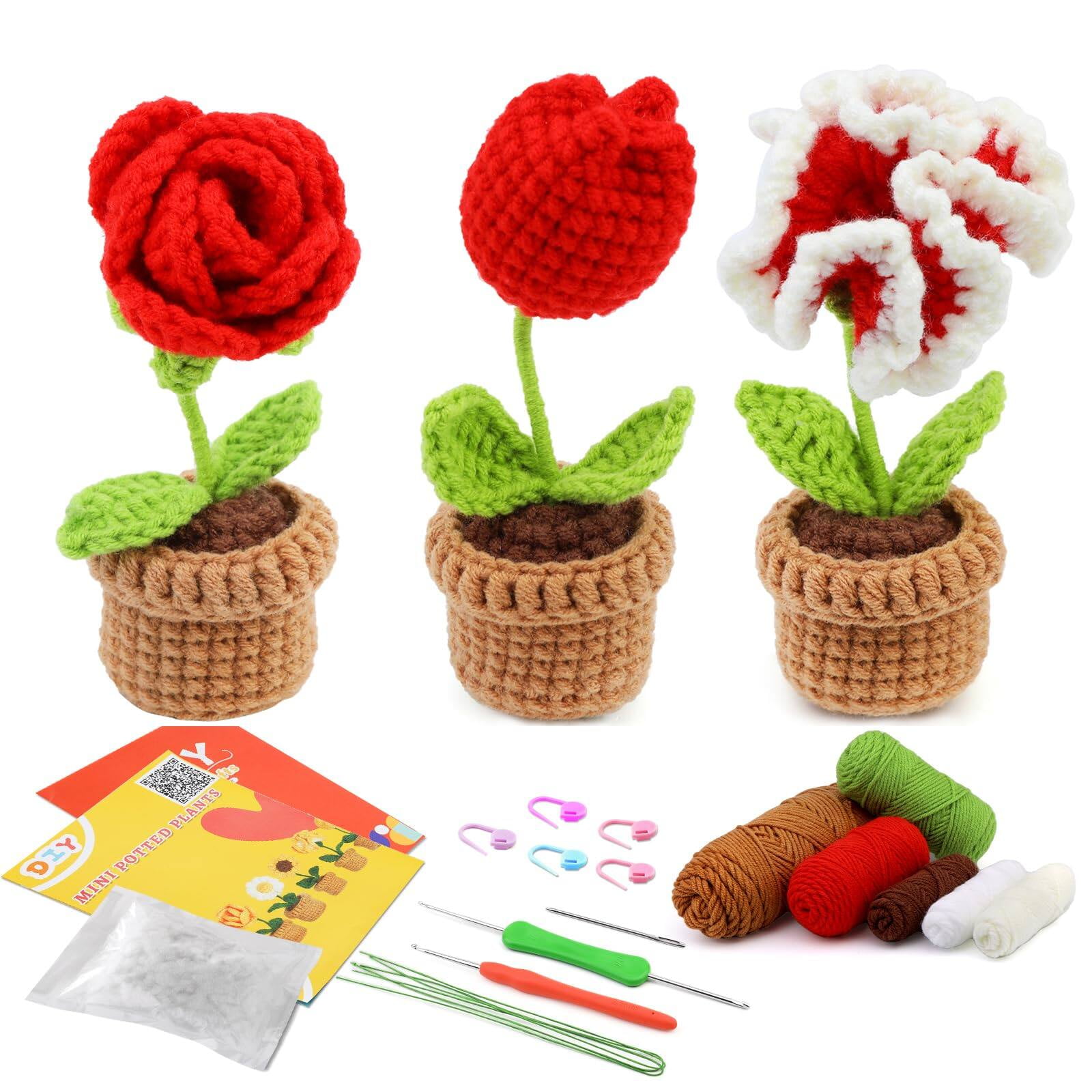 Kit Crochet Débutant - Avec Tutoriel Vidéo, Fil Et Accessoires Pour Créer Des Plantes Suspendues