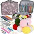 thumbnail image 1 of Crochet Kit Multi Size Crochet Hooks Set 0.6mm-6mm, Full Crochet Kit for Beginners Adults, Crochet Hooks Set with Case Accessories - Crochet Gift for Mother & Grandmother (Purple Flower), 1 of 8