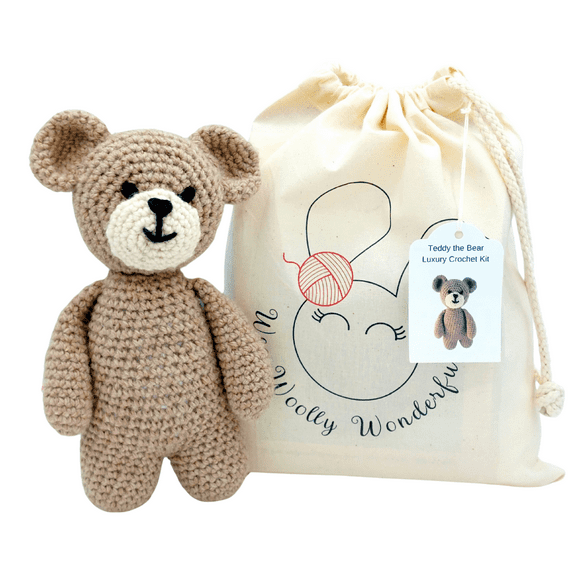 Crochet Kit - Teddy the Bear Complete Beginner Crochet Kit with video tutorials