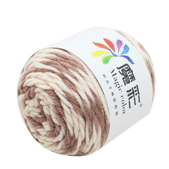 Crochet Kit Yarn 5 Strands of Rainbow Cotton Crochet DIY Sweater Scarf Line Cotton Wool Thread Cozy Cotton Wool Knitting Braided DIY Crochet