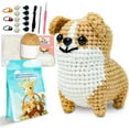 thumbnail image 1 of Crochet Kit for Beginners with Step-by-Step Instructions Yarn Hook Stuffing Eyes Complete DIY Craft Set, 1 of 8