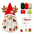 thumbnail image 1 of Crochet Kit for Beginners with Yarn and Hooks for Holiday Wall Hanging Ornaments 6 Styles, 1 of 5