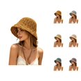 thumbnail image 1 of Crochet Knit Sun Hats for Women Foldable Packable Bucket Hat Summer Beach Hat, 1 of 5
