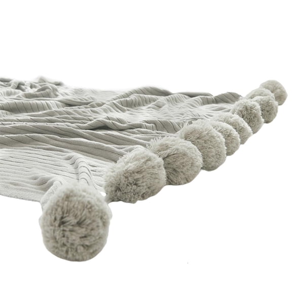 Crochet Knitted Candy Color Throw Blanket Tassels Ribbed Striped Decorative Air Conditioning Sofa Bed Warm Cover Shawl