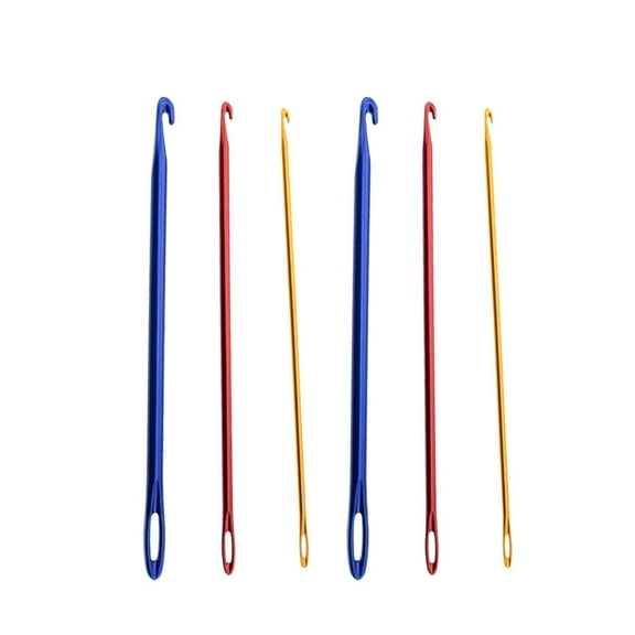 Crochet Knitting Needles Weavingneedle Tool Sewing Hook Yarn Afghan Rug Weaven Large Hole Hand Blanket Carpet Tunisian