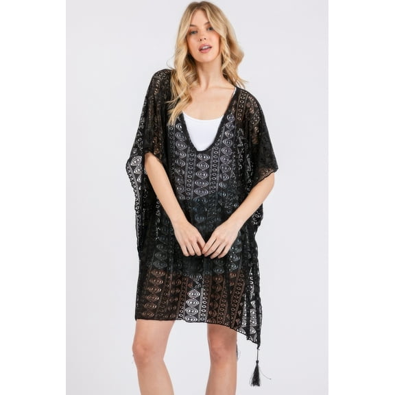 Crochet Lace Tassel Cover Up