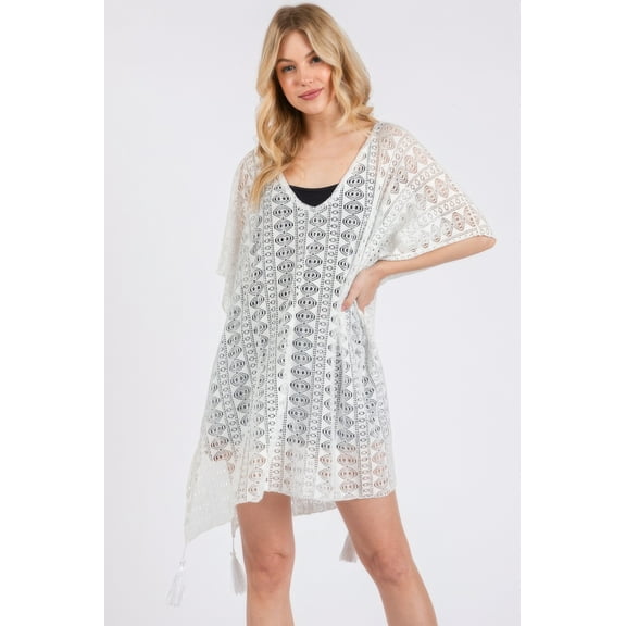 Crochet Lace Tassel Cover Up