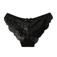 thumbnail image 1 of Crochet Lace Up Hollow Out Sexy Panty Briefs Lingerie for Women Black M, 1 of 2