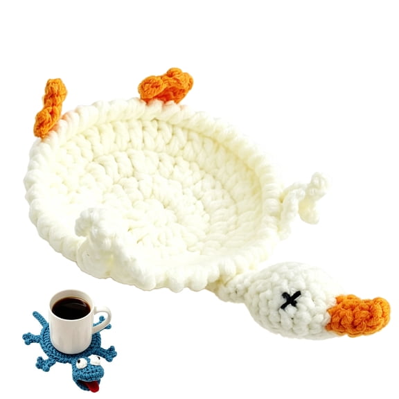 Crochet Lizard Coaster, Fun Little Lizard Coasters, Crochets Animal Coasters, Cute Handmade 3D Lizard Mug Rug, Decorative Drink Coaster for Home Décor