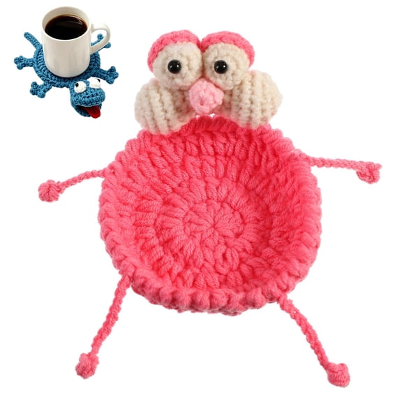 Crochet Lizard Coaster, Fun Little Lizard Coasters, Crochets Animal Coasters, Cute Handmade 3D Lizard Mug Rug, Decorative Drink Coaster for Home Décor
