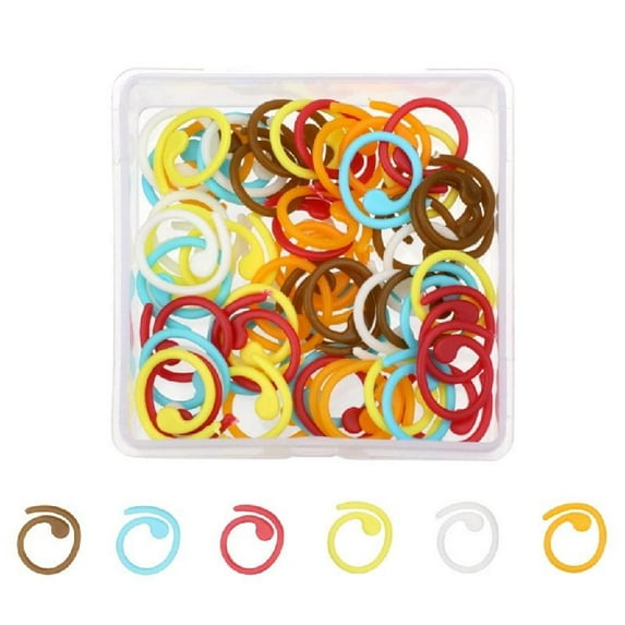 Crochet Locking Markers Rings Multicolor Stitching Locking Markers