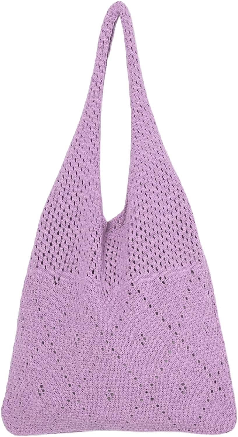 Crochet Mesh Beach Tote Bag - Knitted Hobo Shoulder Bag, Large Capacity, Summer Aesthetic Bag