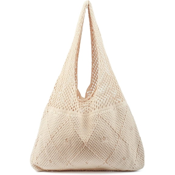 Crochet Mesh Beach Tote Shoulder Handbags Hobo Summer Aesthetic Women's Bag