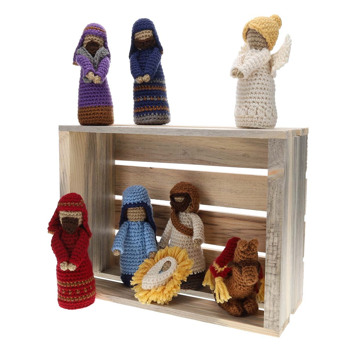 Leisure Arts Nativity Animals Crochet Kit, Nativity scene, Complete