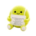 thumbnail image 1 of Crochet Plush Desk Decor, Emotional Support Crochet, Positive Affirmation Gifts, Motivational Desk Decor, 2.5X2.5 Inch Finished Handmade Tennis Ball Doll with Legs and, 1 of 6