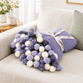 Crochet Plush Purple Rose Flower Bouquet Blanket - Walmart.com