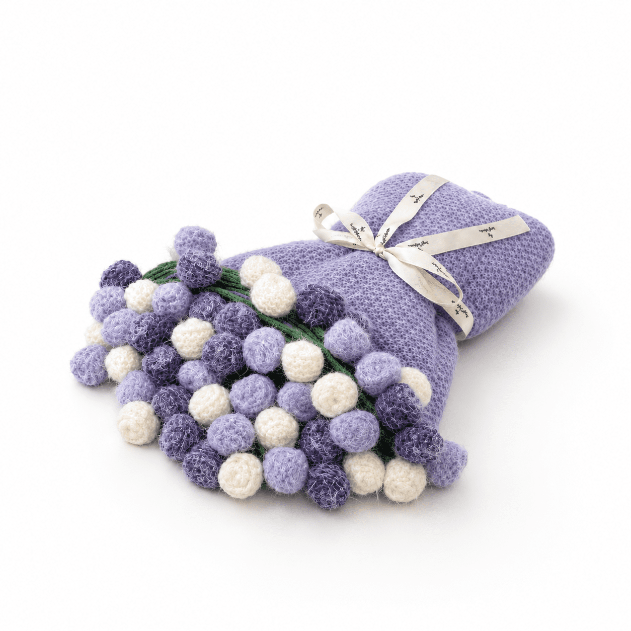 Crochet Plush Purple Rose Flower Bouquet Blanket - Walmart.com