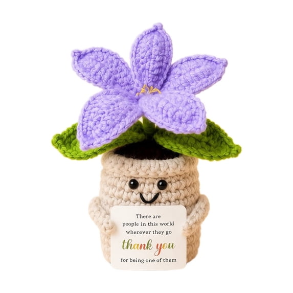 Crochet Potted Plant Decor Small Thank You Gift for Teacher Appreciation Office Desk