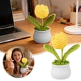 thumbnail image 1 of Crochet Potted Plants, Mini Knitted Decor for Home/Office/Gifts, Eco-Friendly Desk Decor, Rose - Red Tulip Home Decor, 1 of 6
