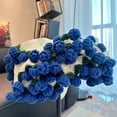 thumbnail image 1 of Crochet Rose Flower Bouquet Blanket - Finished Rose Bouquet Blanket,Knitted Throw Blankets for Birthday Wedding Valentine's Day Anniversary Home Decor, 1 of 4