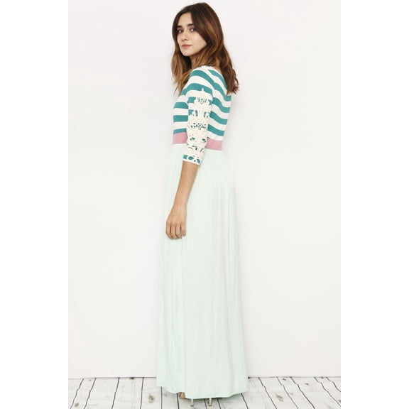 Crochet Sleeve Maxi Dress