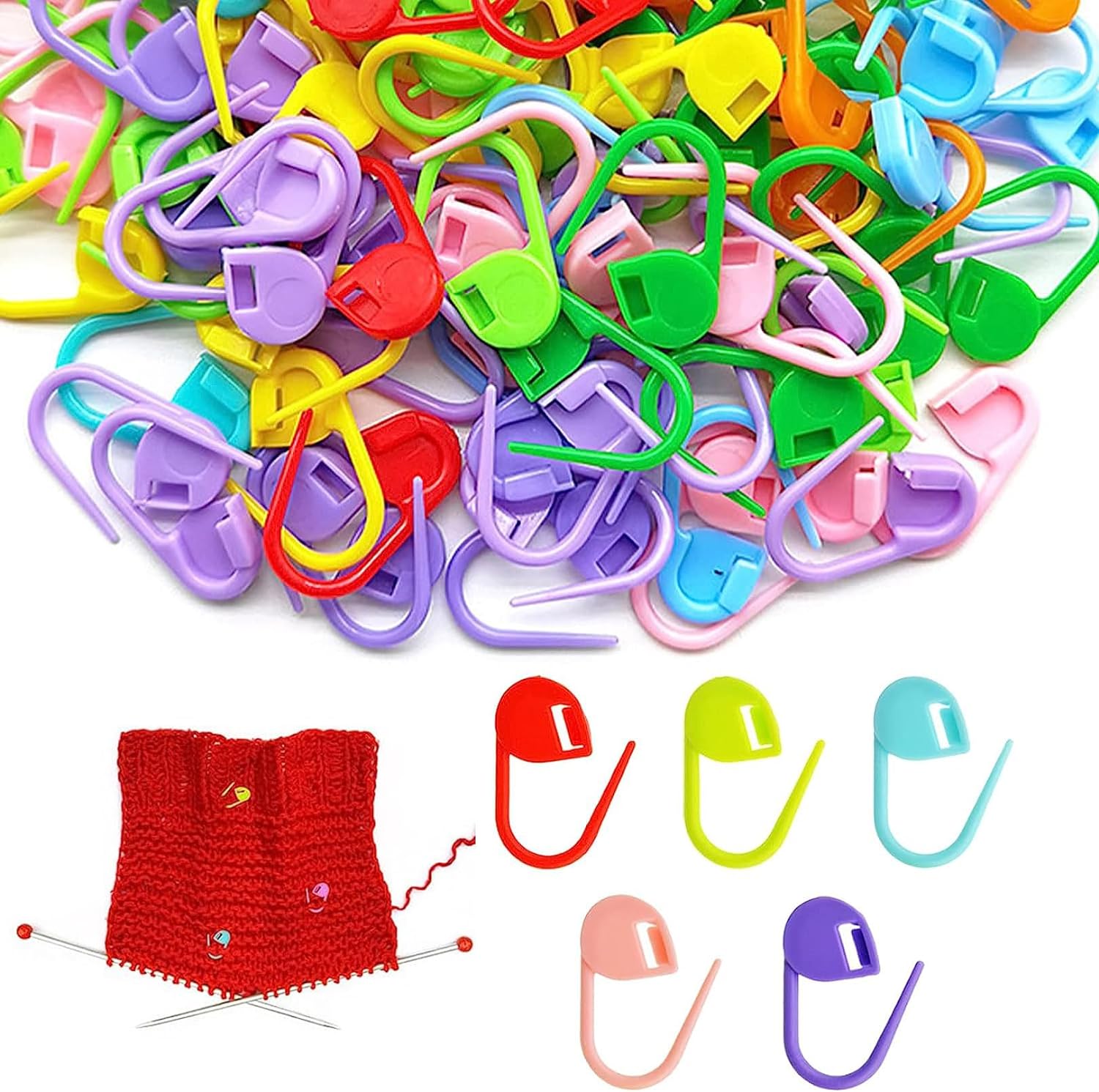 Crochet Stitch Marker Knitting Crochet Locking Stitch,150pcs Stitch