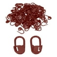 thumbnail image 1 of Crochet Stitch Markers, 100 Pack Plastic Knitting Markers Locking Stitch Marker for Sewing, Dark Red, 1 of 6