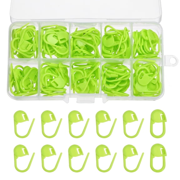 Crochet Stitch Markers, 150Pcs Plastic Knitting Crochet Locking Stitch Needle Marker Needle Clip Counter for Sewing Crocheting DIY Craft, Light Green