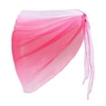 thumbnail image 1 of Crochet Swimsuit Cover Ups for Women Women's Gradient Sheer Beach Sarong Wrap Lightweight Mesh Cover Up Tie Waist Skirts Swimwear Beach Travel M, 1 of 6