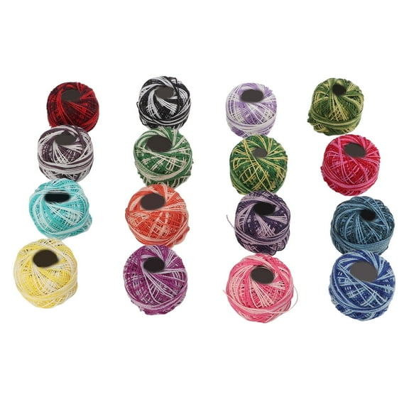 Crochet Thread Colorful Embroidery Thread Cotton DIY Embroidery Thread for Cross Stitch Needlepoint Hand Embroidery, Quilting, Serger, Sewing and Embroidery