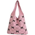 thumbnail image 1 of Crochet Tote Bag Heart Tote Cutecore Key Chain Cute Tote Bag Y2K Accessories Shoulder Bag Heart Bag Hobo Bag Y2k Knit, 1 of 7