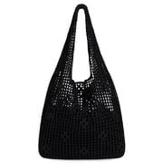 Crochet Tote Bag, Mesh Beach Bag Knit Summer Hobo Bag Vacation Boho Tote Bag for Women