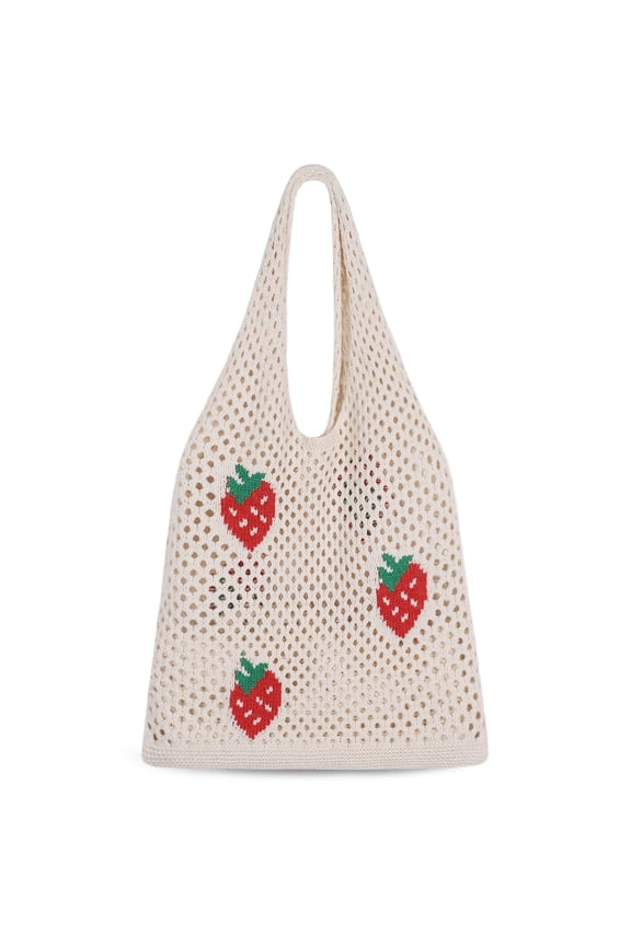 Crochet Tote Bag, Mesh Beach Bag Knit Summer Hobo Bag Vacation Boho Tote Bag for Women