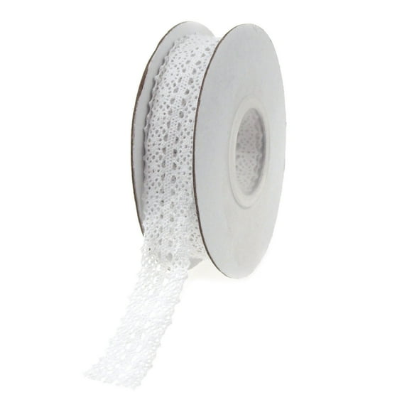 Crochet Trim Ribbon, 1-Inch, 10 Yards, White